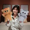 Cute Cat Hand Puppet Soft Kitty Educational Baby Toy For Kids Animel Stuffed Doll 1