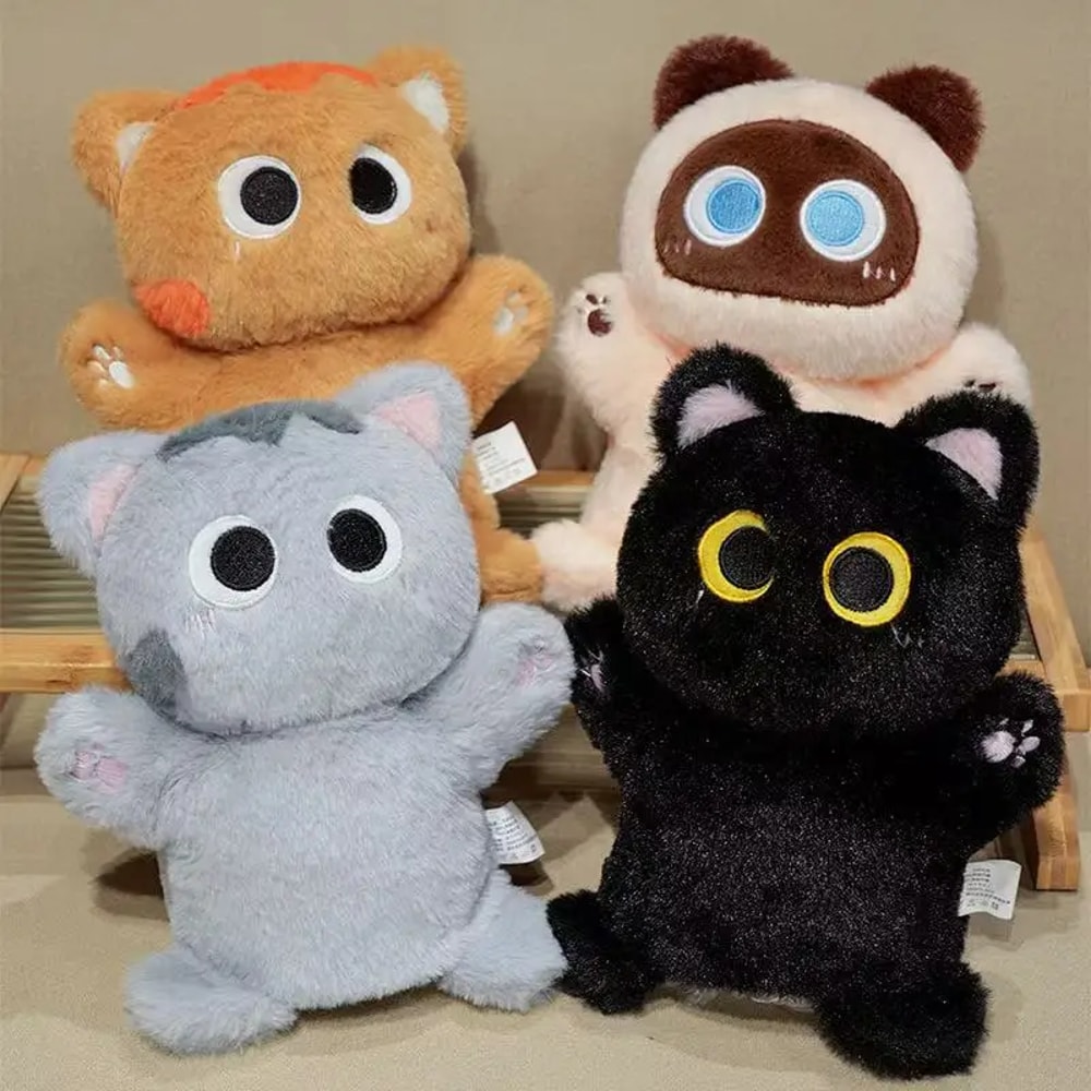 Cute Cat Hand Puppet Soft Kitty Educational Baby Toy For Kids Animel Stuffed Doll 2
