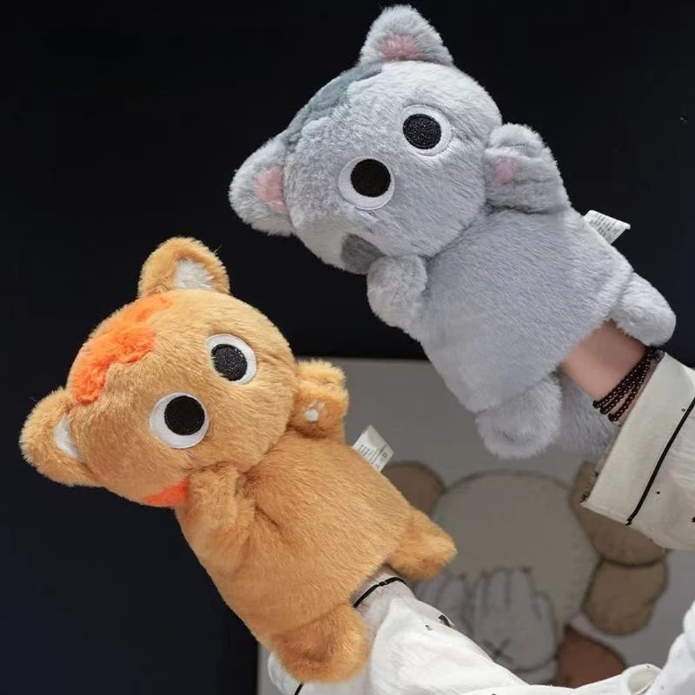 Cute Cat Hand Puppet Soft Kitty Educational Baby Toy For Kids Animel Stuffed Doll 3