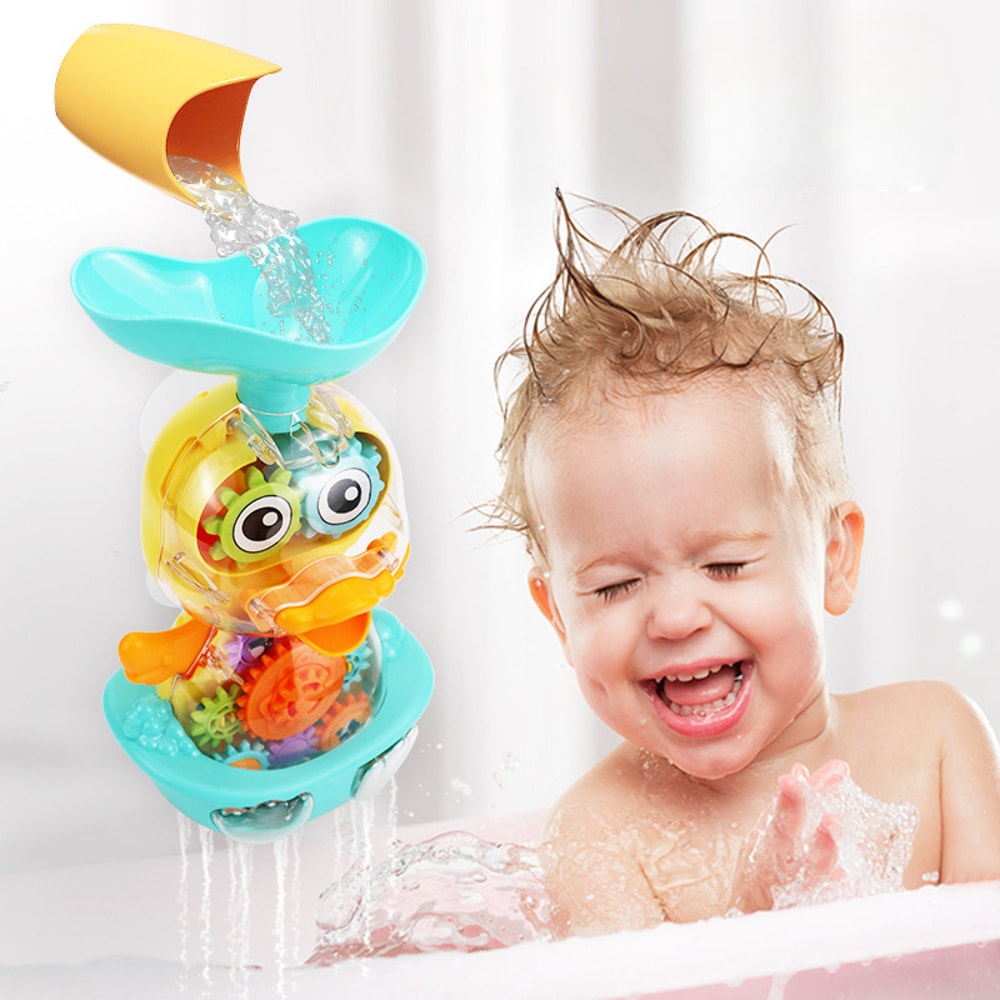 Water Spray Duck Baby Bath Toy Fun Shower Pool Toy For Toddlers 1