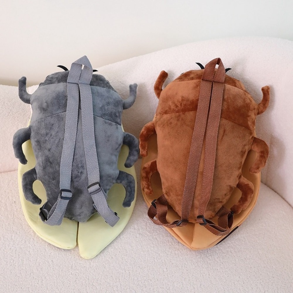 Lifelike Plush Beetle Backpack For Kids Cute Cartoon Insect School Bag Toy 2