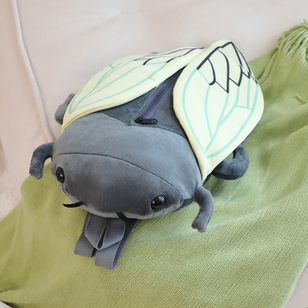 Lifelike Plush Beetle Backpack For Kids Cute Cartoon Insect School Bag Toy 6