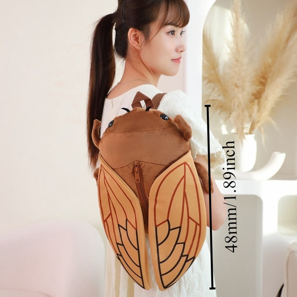 Lifelike Plush Beetle Backpack For Kids Cute Cartoon Insect School Bag Toy 4