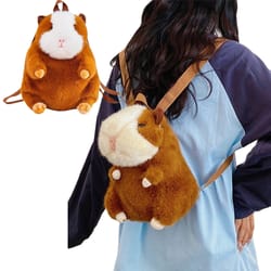 cute cartoon guinea pig plush backpack for kids & adults piggy plushie bag