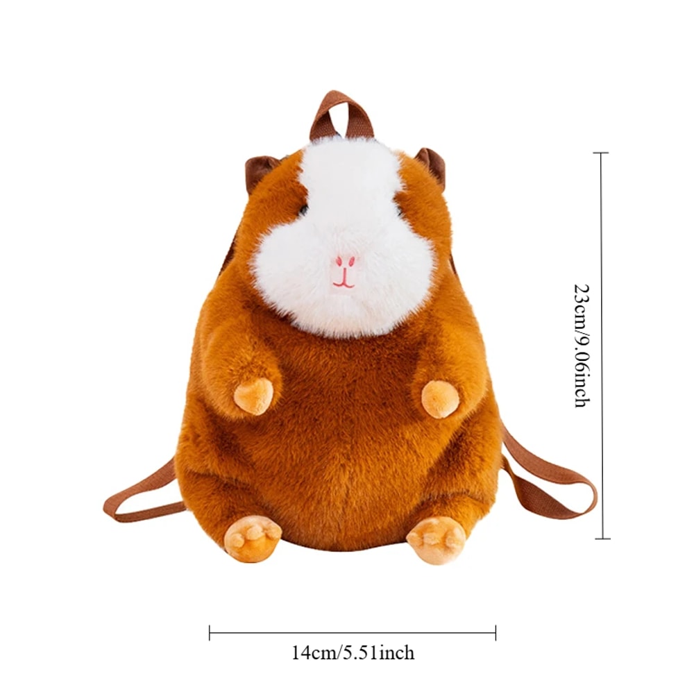 Cute Cartoon Guinea Pig Plush Backpack For Kids Adults Piggy Plushie Bag 5