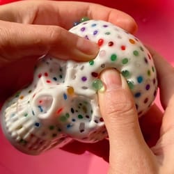 skull fidget popping toy stress relief squeeze tool for kids and adults