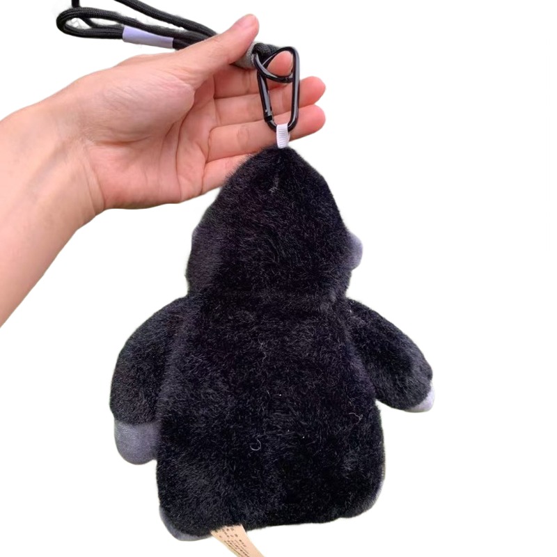 Chimpanzee Plush Keychain – Cute Gorilla Plush Toy for Backpacks, Cartoon Pendant Gift