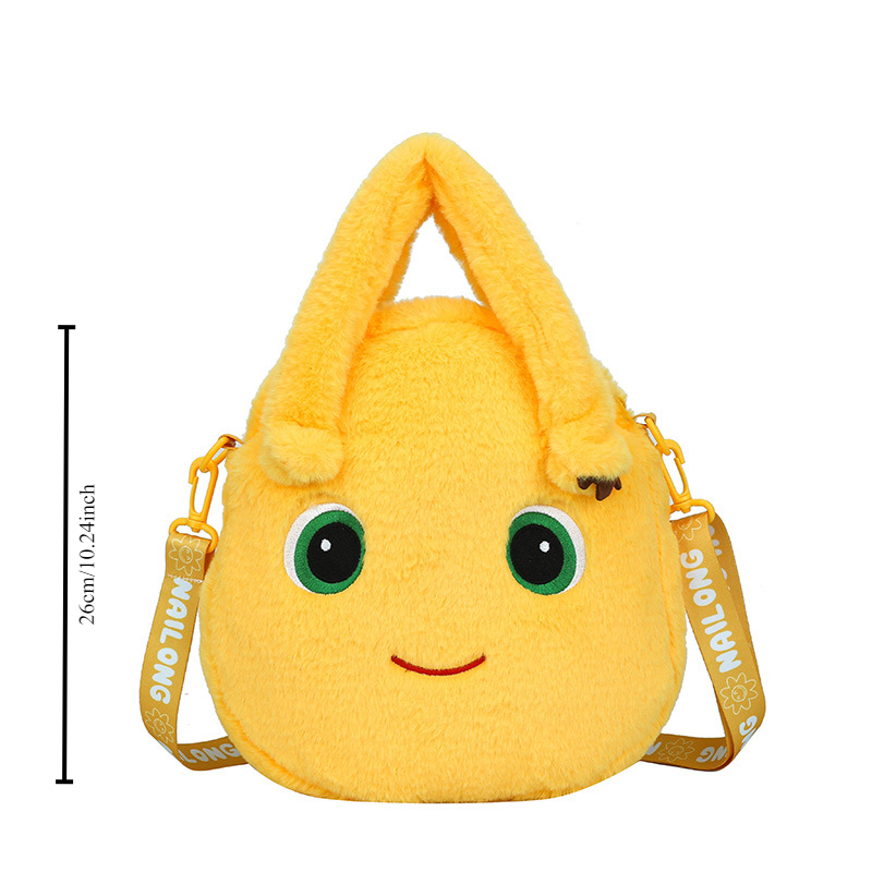 Cute Milk Dragon Plush Handbag Large Capacity Cartoon Shoulder Bag For Winter Fall 1