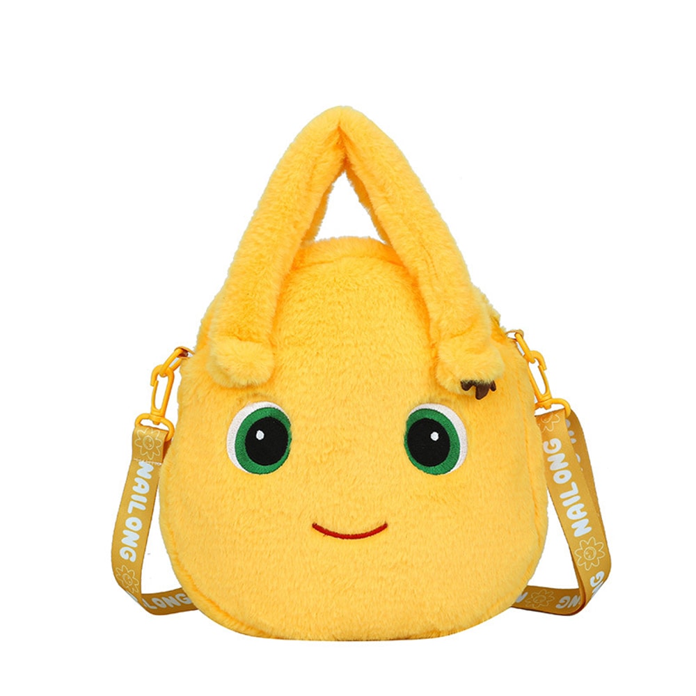 Cute Milk Dragon Plush Handbag Large Capacity Cartoon Shoulder Bag For Winter Fall 5