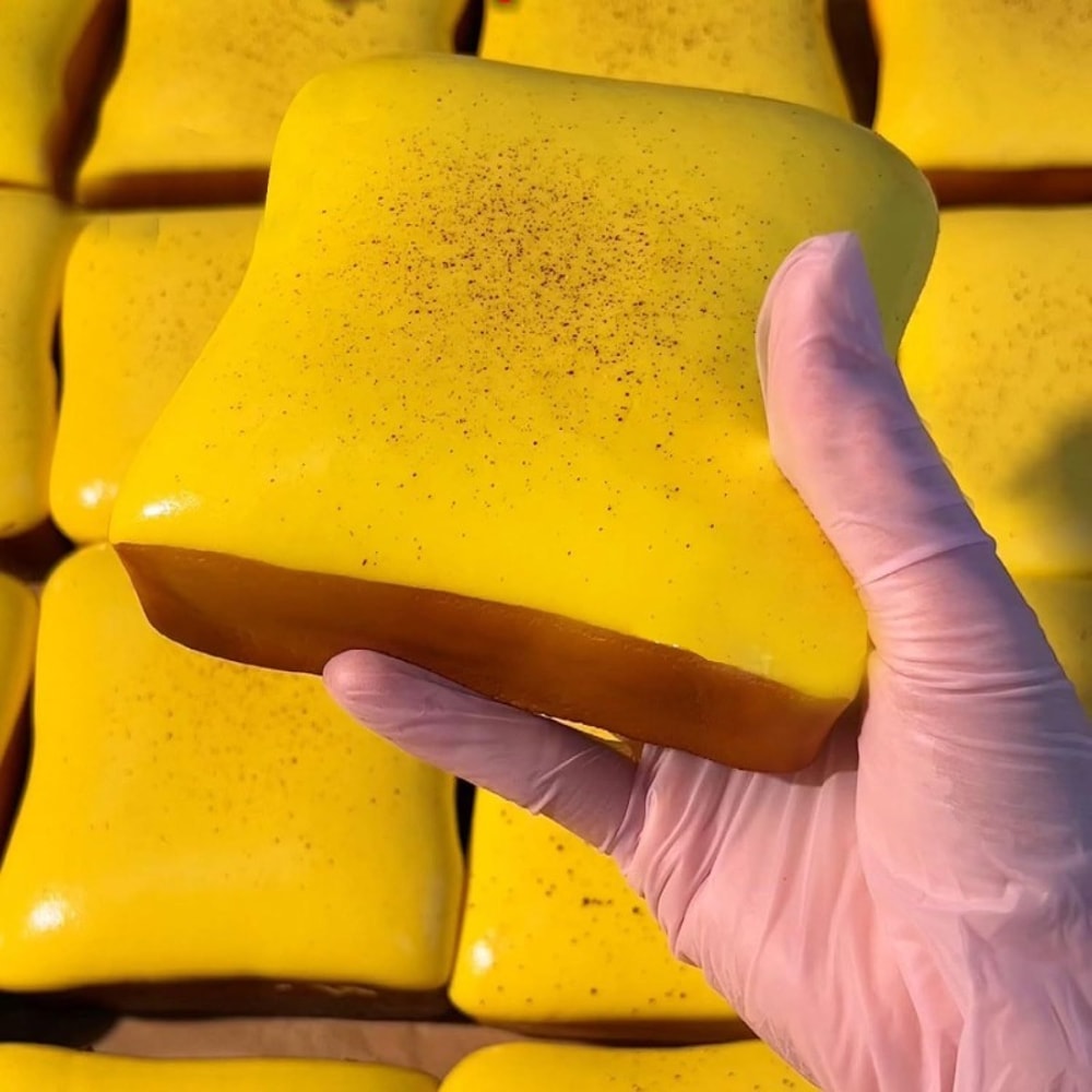 Super Wet Soft Buttered Toast Squishy Toy Slow Rebound Stress Relief Fidget Toy Funny Sticky Squee 1