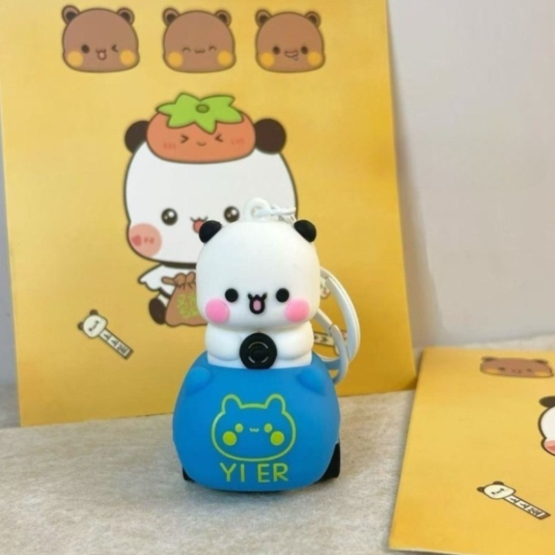 Cute Panda Bubu And Dudu Keychain Adorable Cartoon Panda Keychain For Backpacks Bags 4