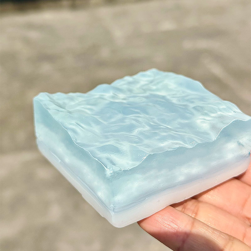 Squishy Ocean Cube Squeeze Toy Super Soft StressRelieving Transparent Ocean Cube 0