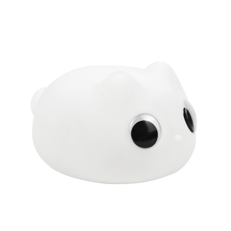 Cute Cat Silicone Night Light With Touch Control USB Rechargeable Adjustable Sleep Lamp For Room D 4