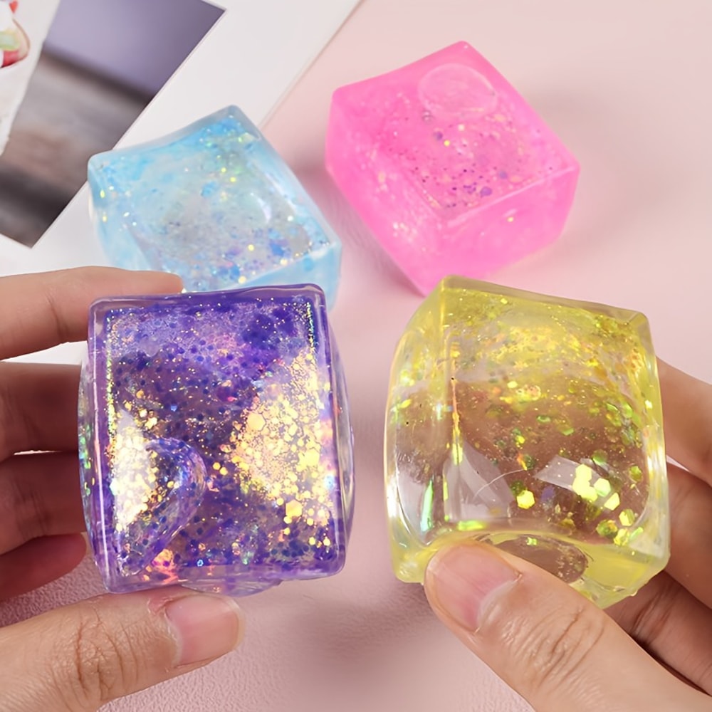 Shiny Maltose Cube Squeeze Toy AntiStress Slow Rebound Sensory Fidget Toy For Relaxation And Fun 4