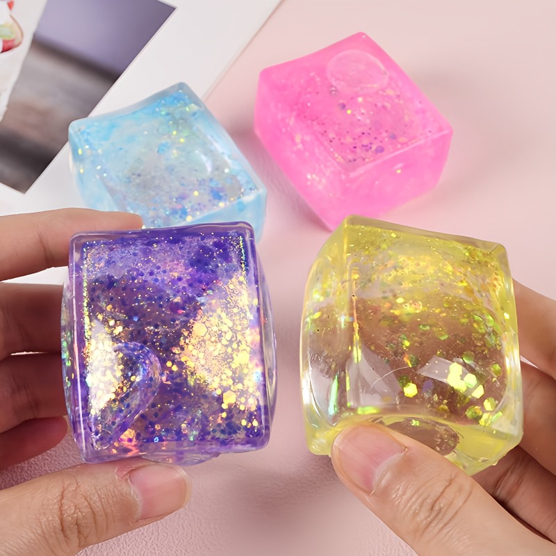 Shiny Maltose Cube Squeeze Toy AntiStress Slow Rebound Sensory Fidget Toy For Relaxation And Fun 4