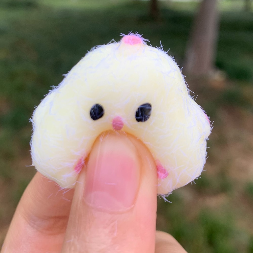 Cute Squishy Chick Stress Relief Keychain Kawaii Rebound Chicken Toy For Bag Phone Charm 1