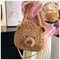 Cute Bear Plush Backpack Fluffy Plushie Toy Shoulder Bag Cartoon Crossbody Messenger Doll Ideal Bi 0