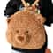 Cute Bear Plush Backpack Fluffy Plushie Toy Shoulder Bag Cartoon Crossbody Messenger Doll Ideal Bi 1