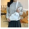 Cute Grey Seal Plush Handbag Adorable Sea Animal Makeup Bag Crossbody For Women Birthday Gift 2