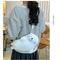 Cute Grey Seal Plush Handbag Adorable Sea Animal Makeup Bag Crossbody For Women Birthday Gift 3