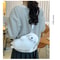 Cute Grey Seal Plush Handbag Adorable Sea Animal Makeup Bag Crossbody For Women Birthday Gift 5
