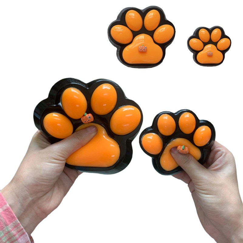 Cat Paw Stress Relief Toy Soft Jelly Feel Squeeze Toy For Kids Adults 1