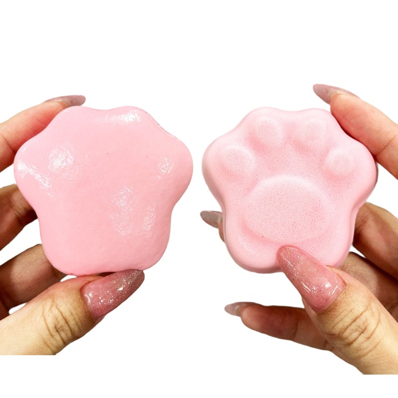Cute Pink Cat Paw Fidget Toy Slow Rebound Stress Reliever For Girls 1