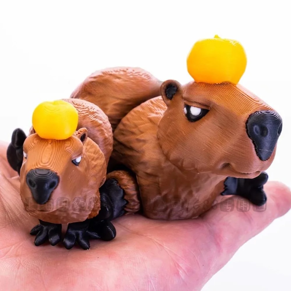 Movable Printed Capybara Figurine Capybara Action Figure For Home Decor Perfect Christmas Gift 2