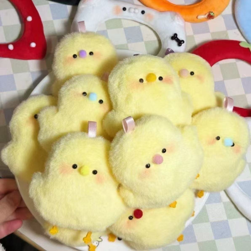 Super Cute Plush Chicken Keychain Cartoon Chicken Doll Pendant For Schoolbag Bag Decor Creative G 2