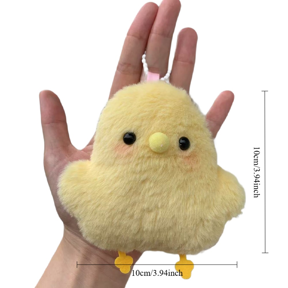 Super Cute Plush Chicken Keychain Cartoon Chicken Doll Pendant For Schoolbag Bag Decor Creative G 5