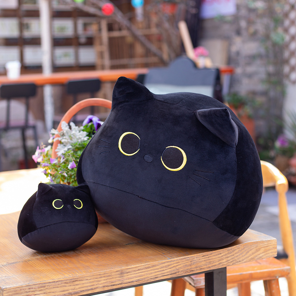 Black Cat Plush Toy Soft Plushie Anime Pillows Cartoon Animal Stuffed Doll Perfect Valentines Day G 1