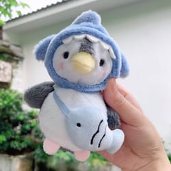 cute penguin plush keychain with hats super soft plushie pendant bag ornament ideal gift for couples and penguin.