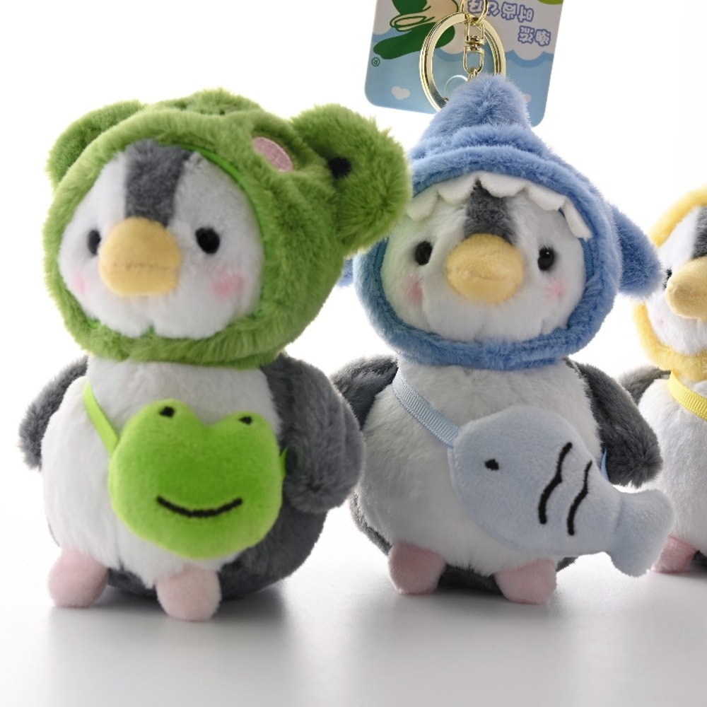Cute Penguin Plush Keychain With Hats Super Soft Plushie Pendant Bag Ornament Ideal Gift For Couple 2