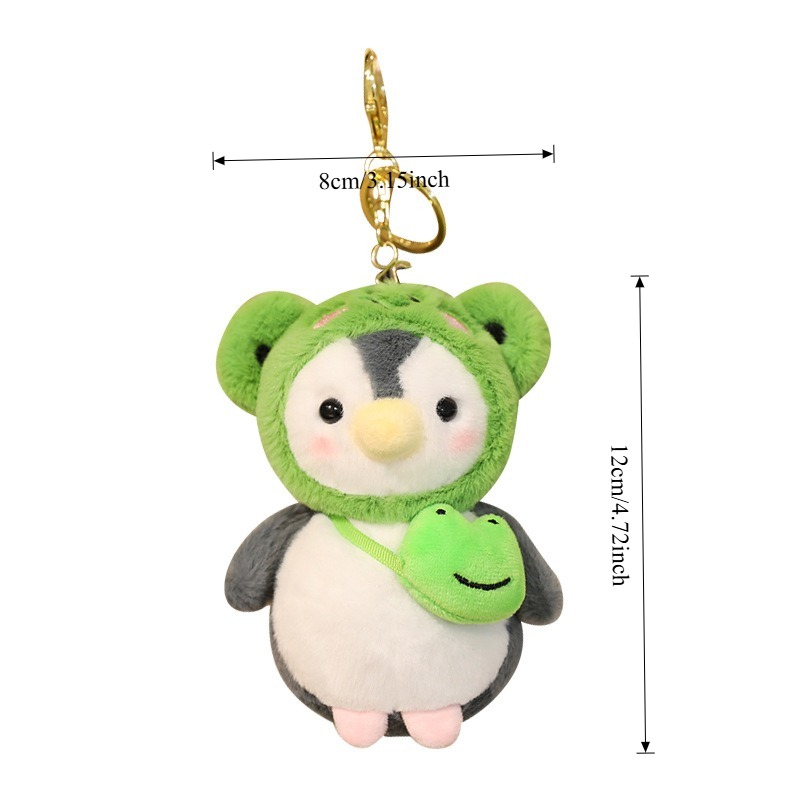 Cute Penguin Plush Keychain With Hats Super Soft Plushie Pendant Bag Ornament Ideal Gift For Couple 7