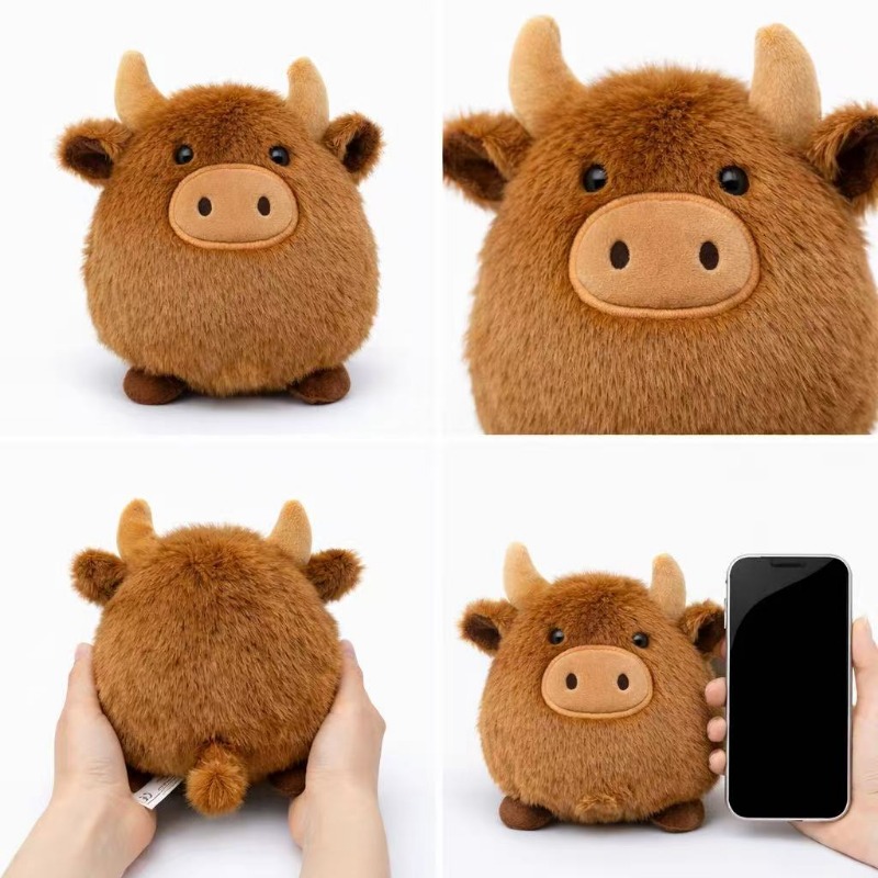 Highland Cow Plush Keychain Super Soft Bull Stuffed Animal Pendant For Car Bags And Birthday Gifts 2
