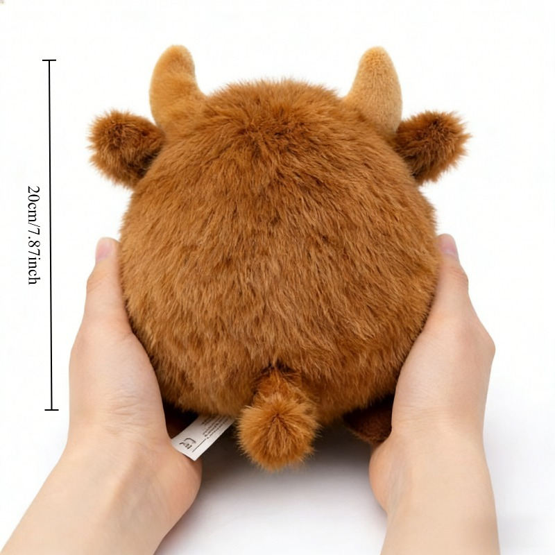 Highland Cow Plush Keychain Super Soft Bull Stuffed Animal Pendant For Car Bags And Birthday Gifts 5