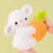 Cute Bunny Plush Toy With Carrot Fluffy Rabbit Sleeping Doll For Kids Room Decor Gift 1