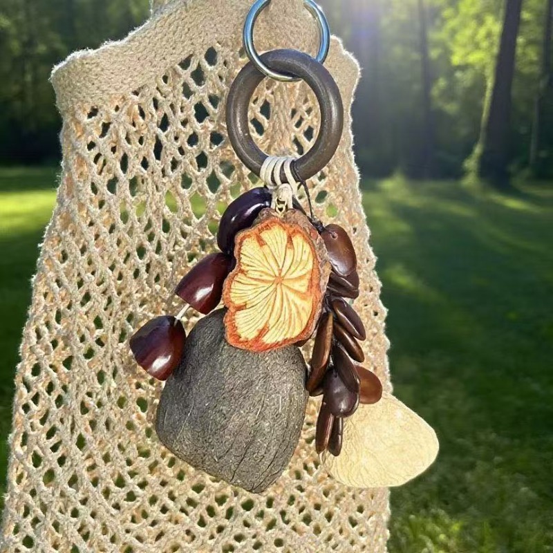 Creative Handcrafted Wind Chimes Pendant AncientStyle Fruit Shells Craft Decor For Children And Hom 1