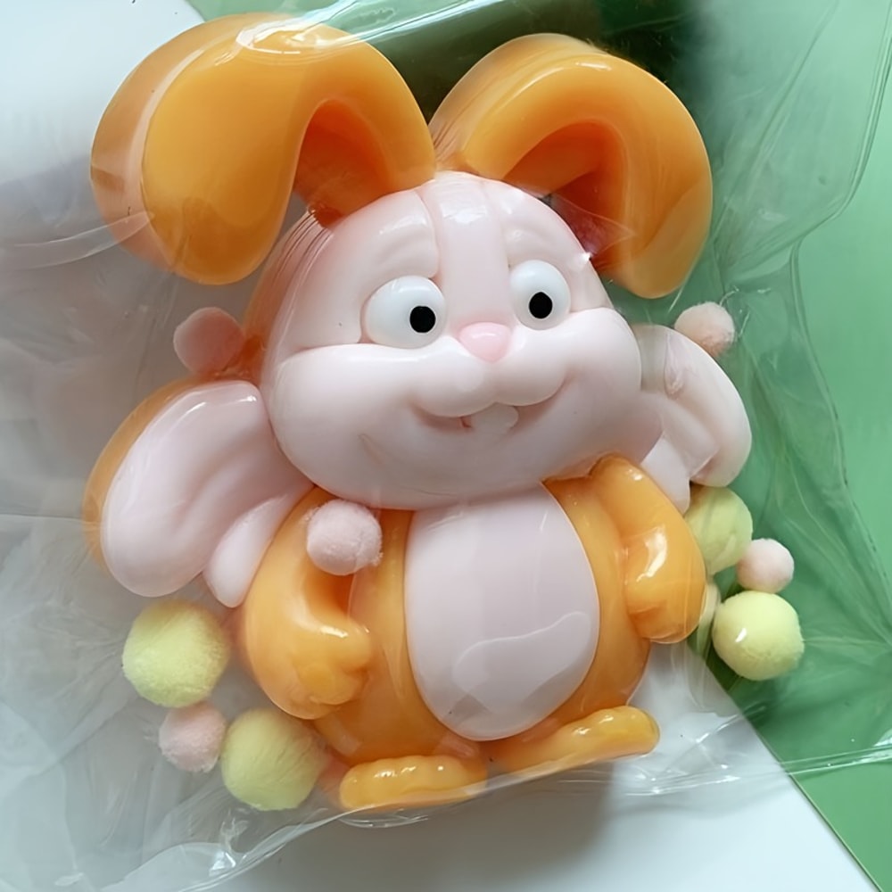 Squishy Bunny Fidget Toy Stress Relief Rabbit Squeeze Toy For Girls 4