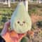 Fluffy Pear Plush Keychain Soft Stuffed Cartoon Fruit Doll Backpack Charm For Kids Adults 0