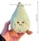 Fluffy Pear Plush Keychain Soft Stuffed Cartoon Fruit Doll Backpack Charm For Kids Adults 5