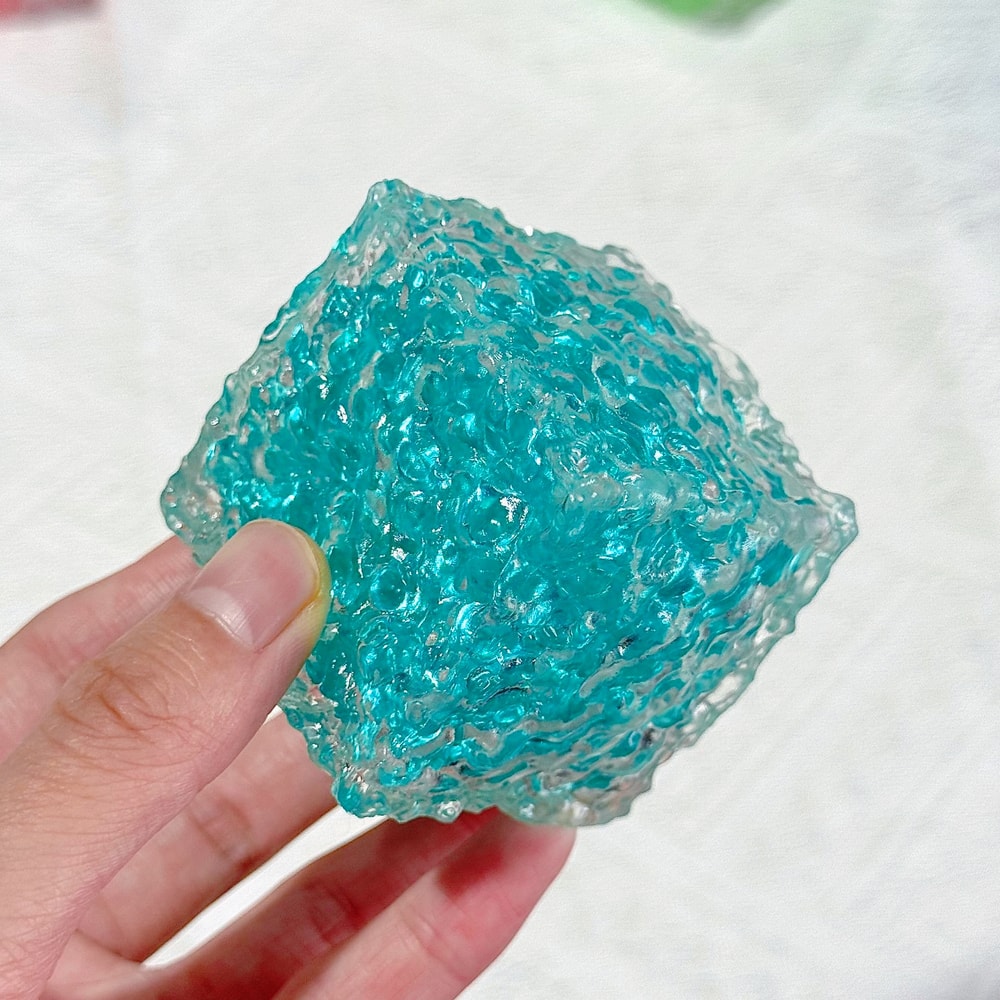 Colorful FlowPatterned Squares Stress Reliever Fidget Toy Soft And Grainy Anxiety Relief Toy For Ki 5