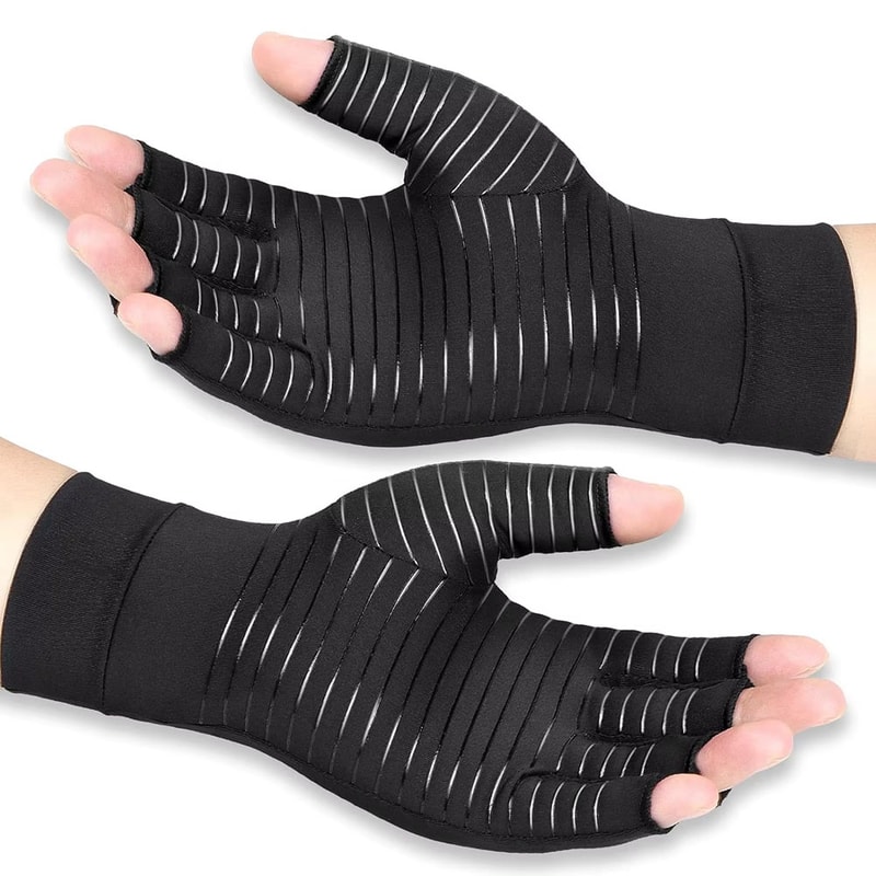 Copper Compression Arthritis Hand Support Gloves For Pain Relief And Mobility 0