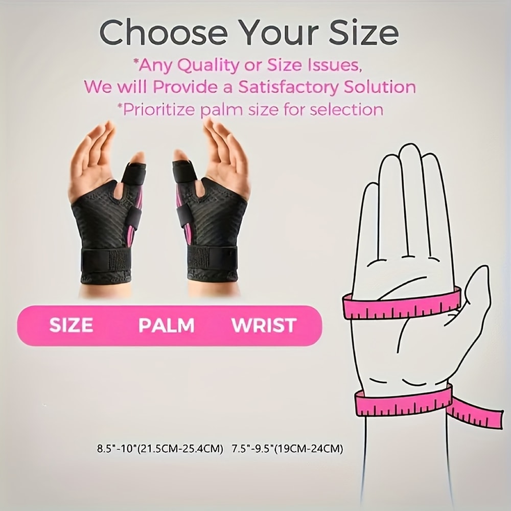 Adjustable Wrist Splint Support Brace Comfortable & Breathable with Adhesive Strips