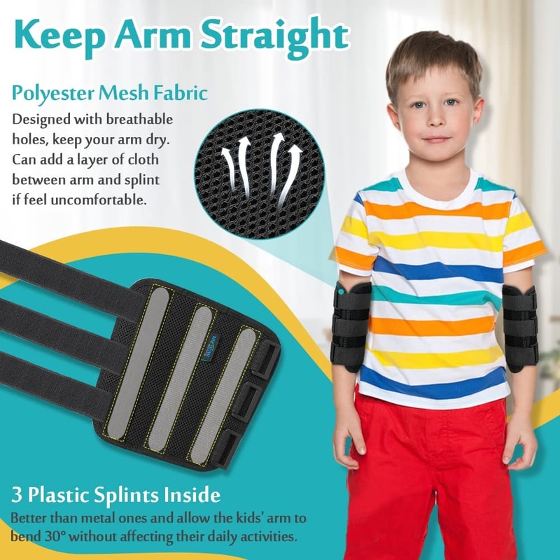 Child Arm Immobilizer Elbow Brace for Cubital Tunnel Syndrome & Ulnar Nerve Entrapment