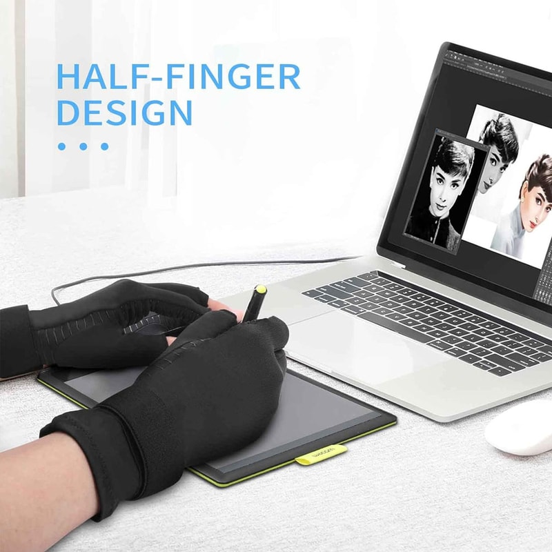 Compression Arthritis Gloves With Strap For Carpal Tunnel Relief Typing Support 4