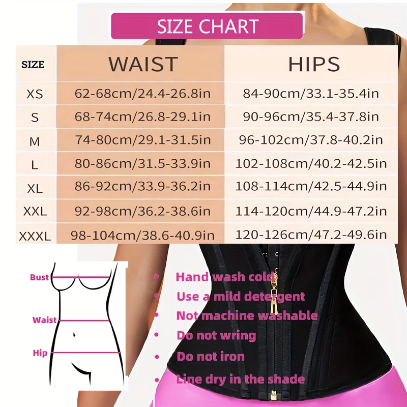 Womens Plus Size Tummy Control Corset Vest Cincher with Zipper Buttoned Closure Full Coverage Back