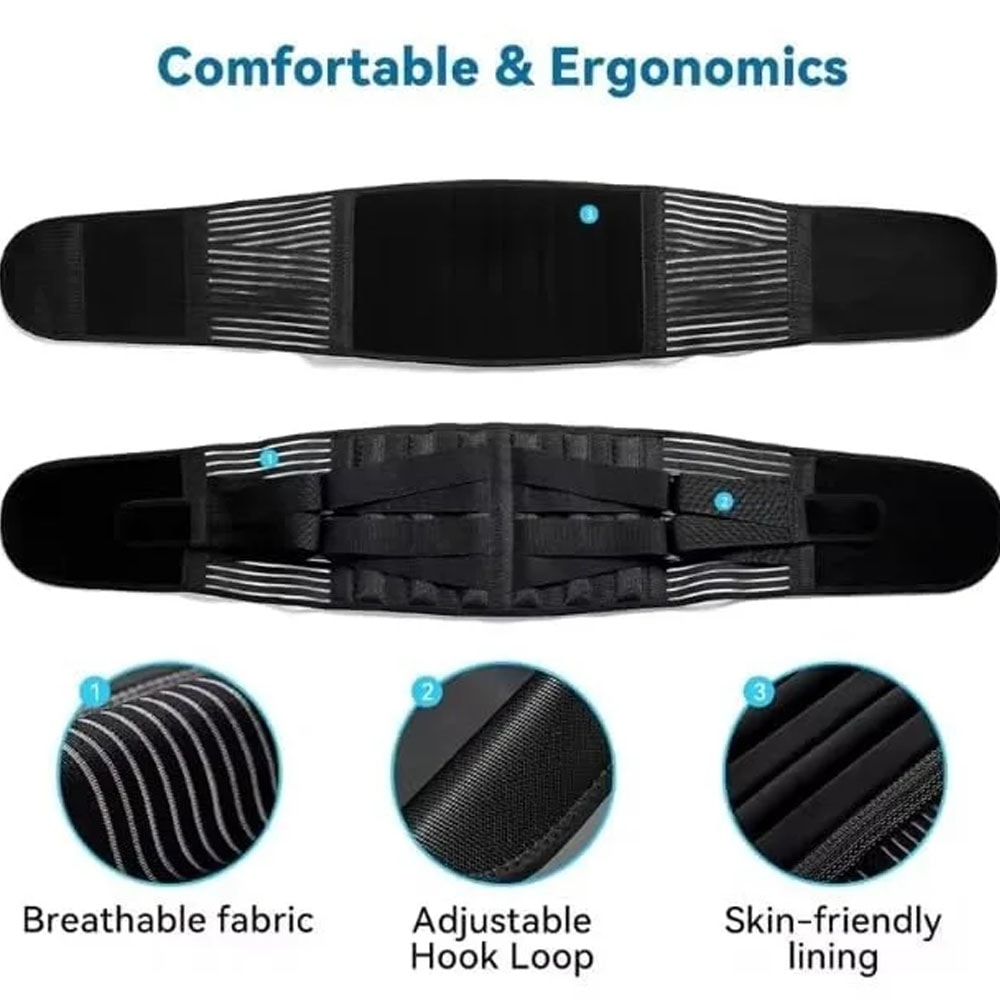 Adjustable Lumbar Support Back Brace For Pain Relief Sciatica Herniated Disc Scoliosis 2