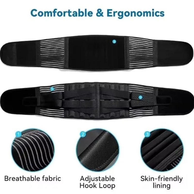 Adjustable Lumbar Support Back Brace For Pain Relief Sciatica Herniated Disc Scoliosis 2