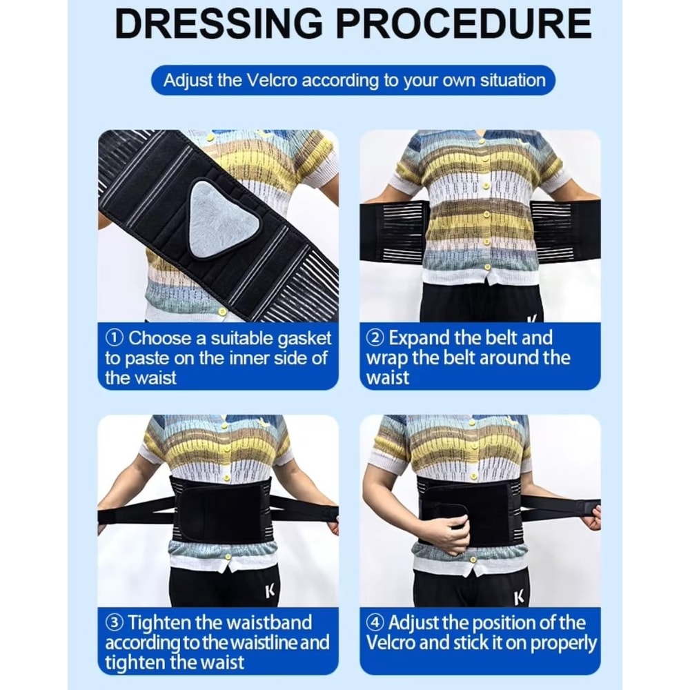 Adjustable Lumbar Support Back Brace For Pain Relief Sciatica Herniated Disc Scoliosis 5